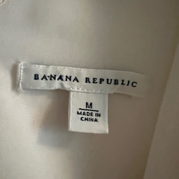 Off- white silk Banana Republic wrap dress size medium - Picture 6 of 6